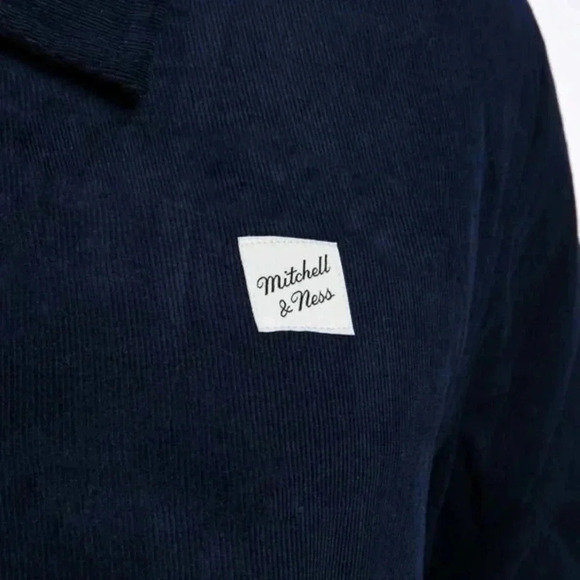Mitchell & Ness Legendary Essentials Coaches Jacket in Navy Corduroy Cord - Picture 6 of 16